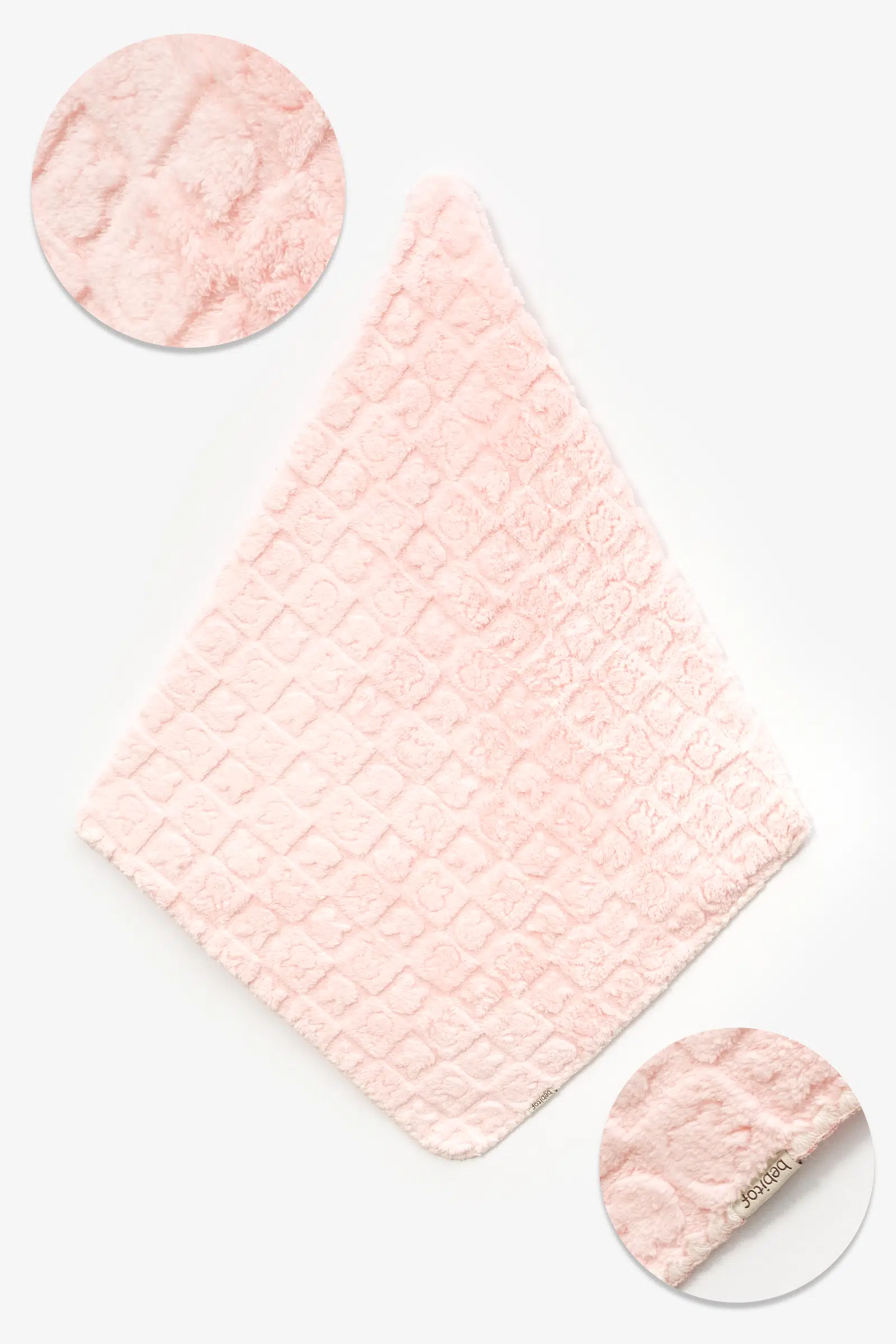 Sevimli Tavşanlar Desenli 90x100 Wellsoft Bebek Battaniyesi - Pembe